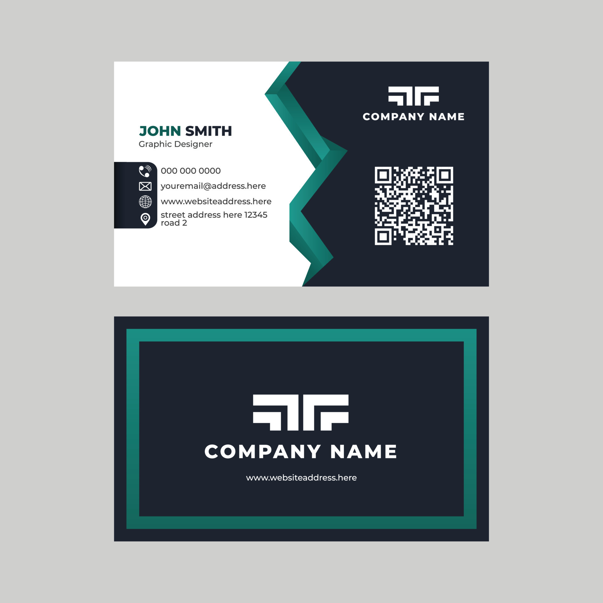 Modern creative and clean business card template luxury stylish