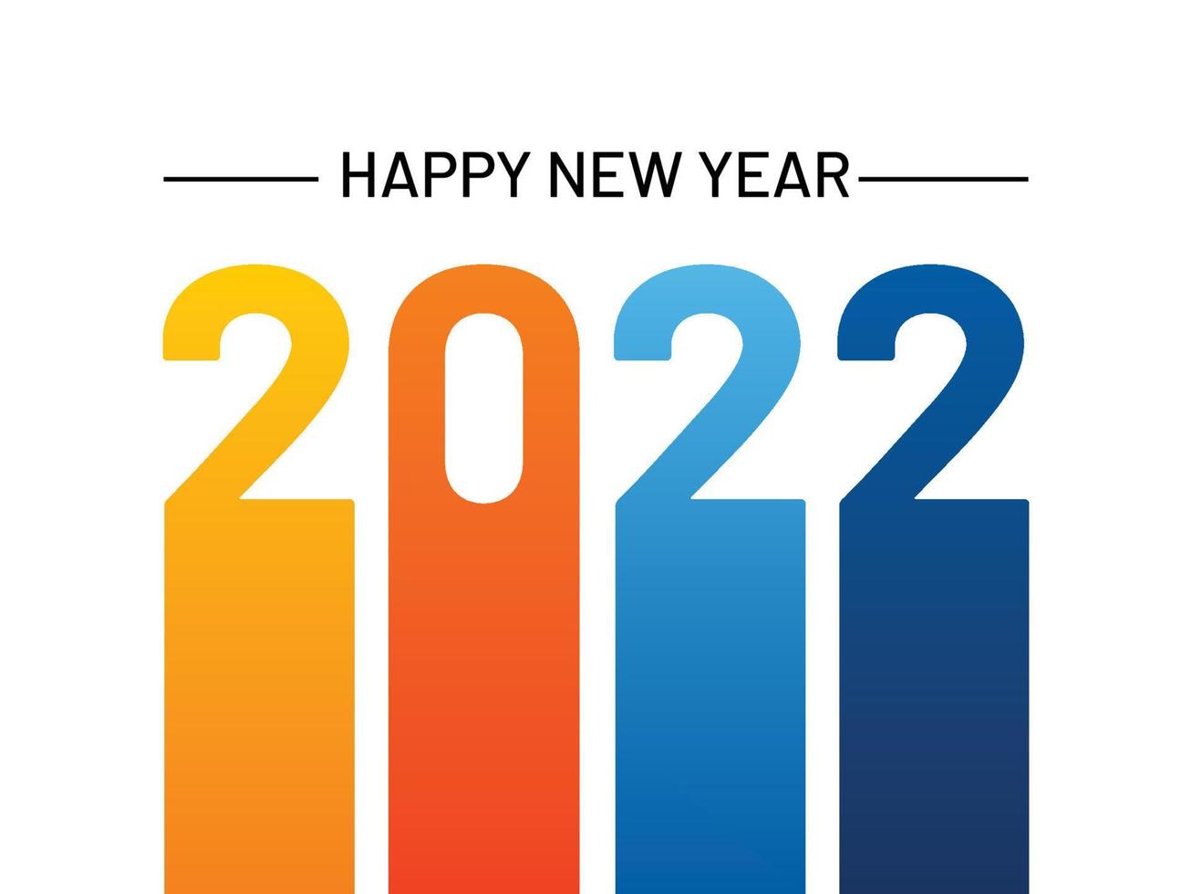 feliz año nuevo 2022, banner horizontal. plantilla de diseño de portada de folleto o calendario. portada del diario de negocios para 20 22 con deseos. El arte de cortar papel. vector