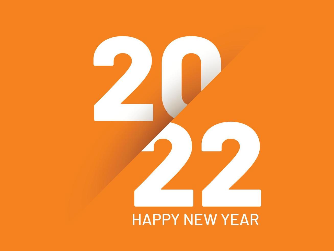 feliz año nuevo 2022, banner horizontal. plantilla de diseño de portada de folleto o calendario. portada del diario de negocios para 20 22 con deseos. El arte de cortar papel. vector