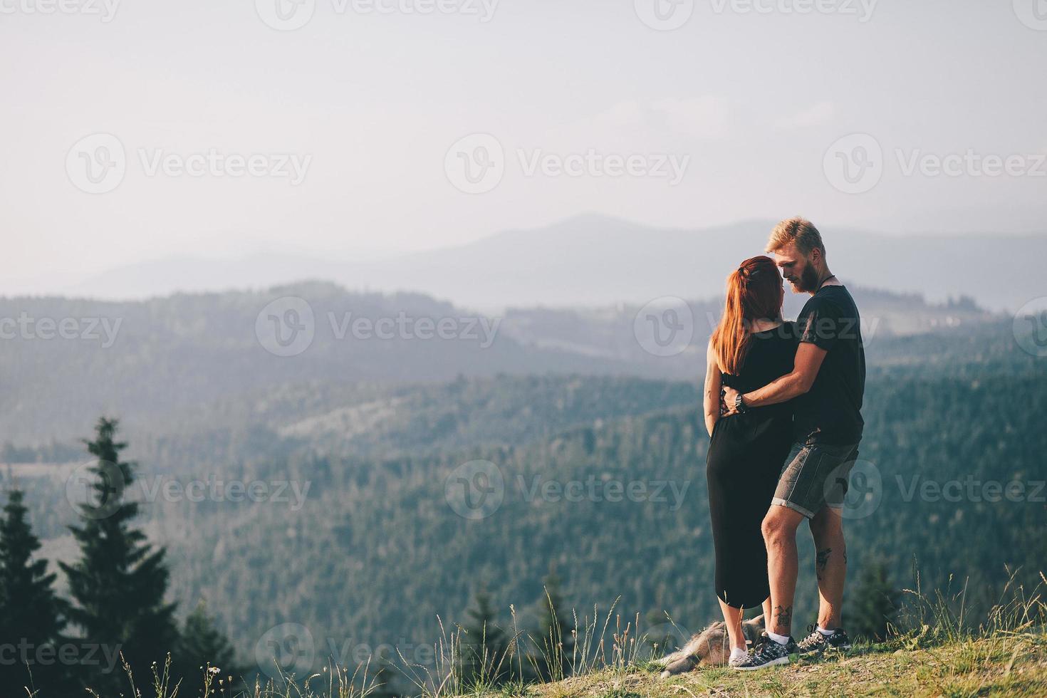 Photo of a couple in the mountains