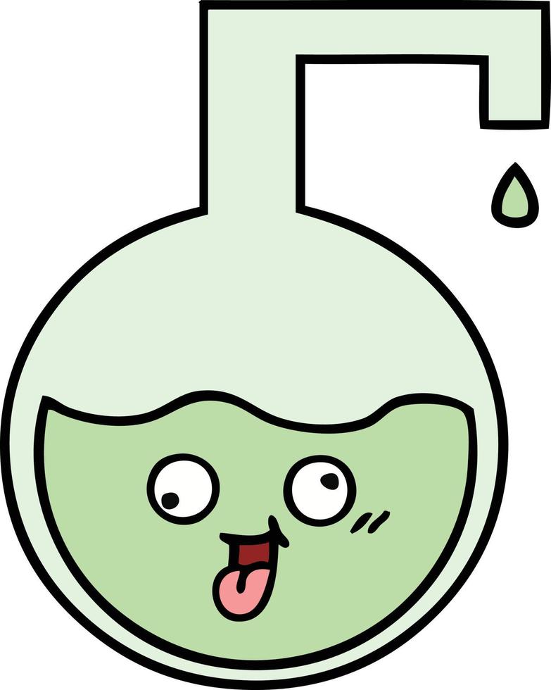 cute cartoon science experiment vector
