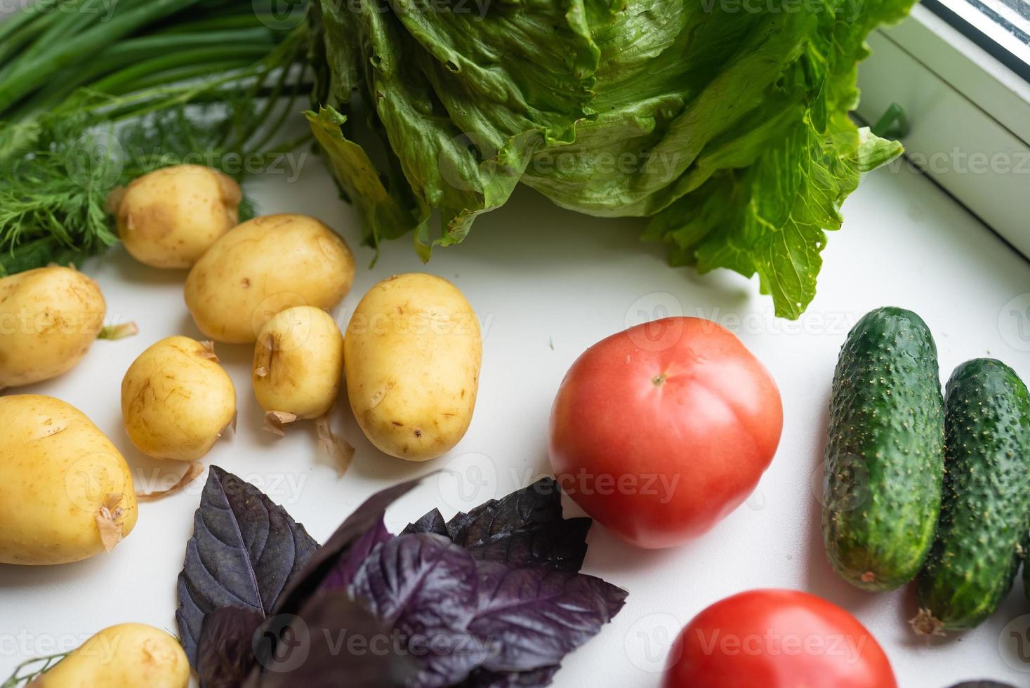 Fresh healthy vegetables for a healthy diet. Healthy food concept photo