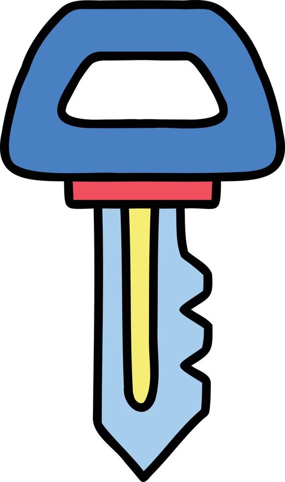 Hand Drawn key illustration vector