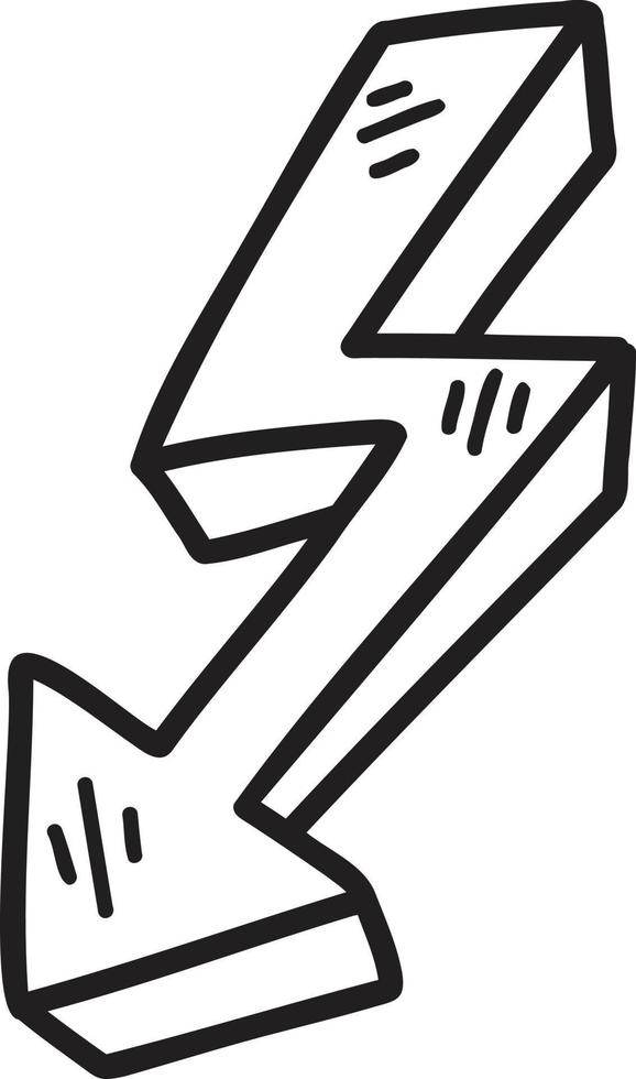 Hand Drawn arrow illustration vector