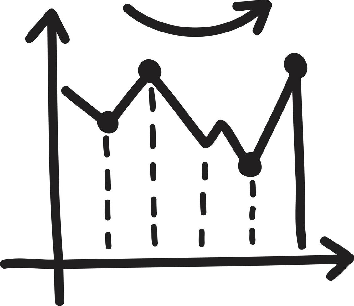 Hand Drawn graph illustration vector