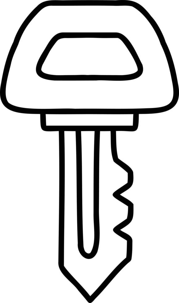 Hand Drawn key illustration vector