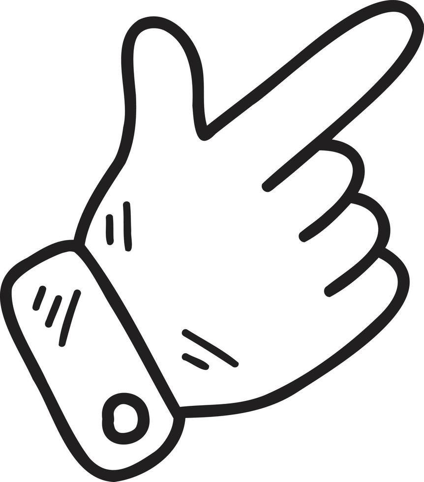 Hand Drawn finger pointing illustration vector