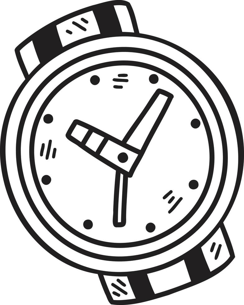 Hand Drawn cute watch illustration vector