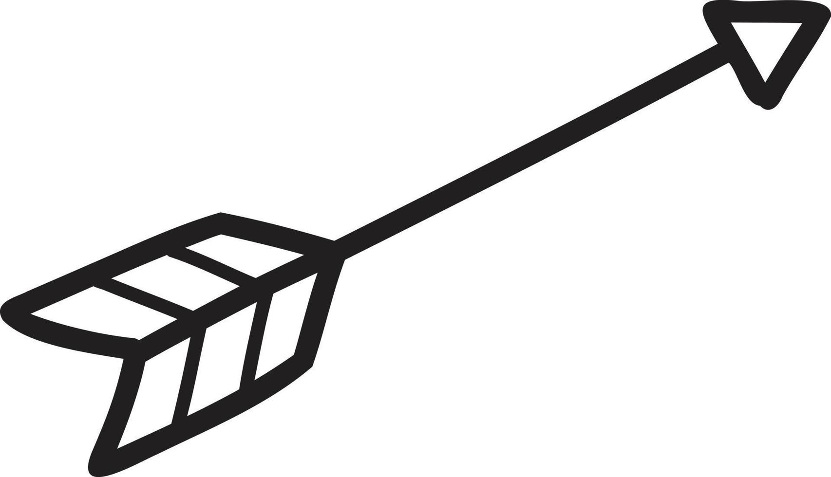 Hand Drawn bow arrow illustration vector