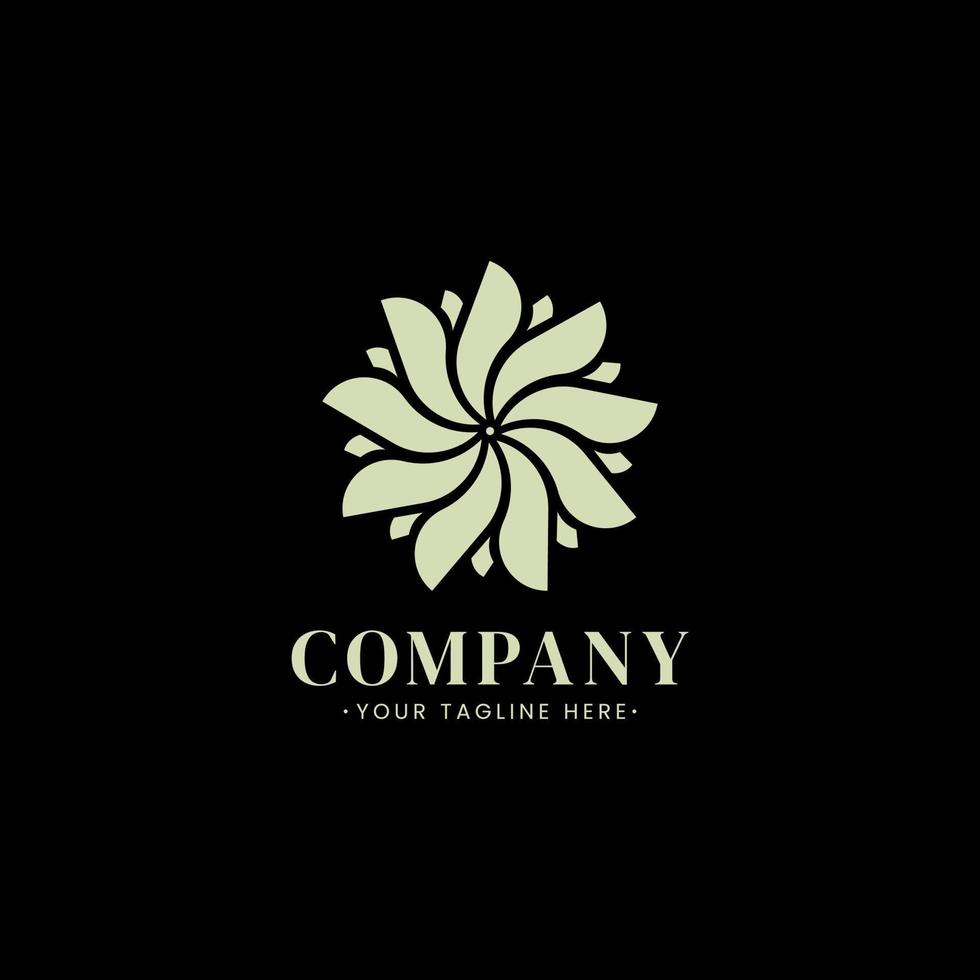 Luxury flower logo design identity vector