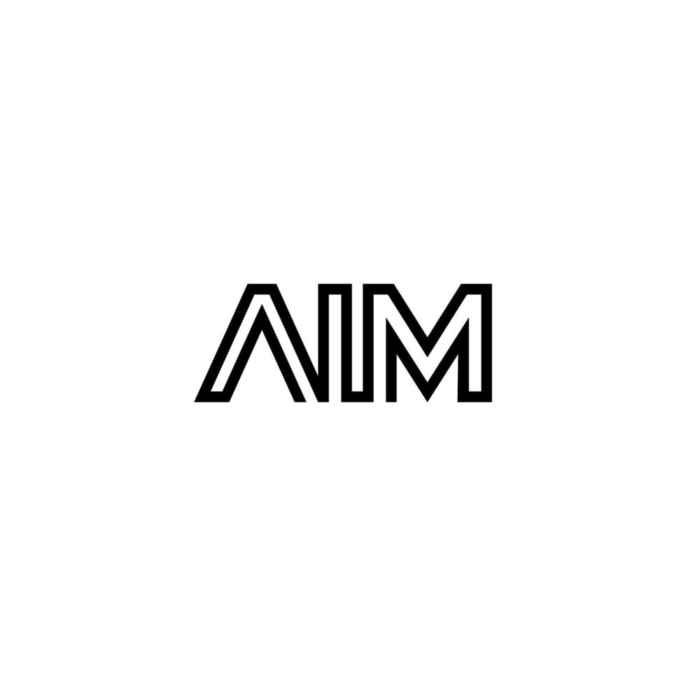 Logo line AIM Letter Design M... vector