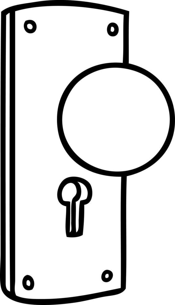line drawing doodle of a door handle 11746818 Vector Art at Vecteezy