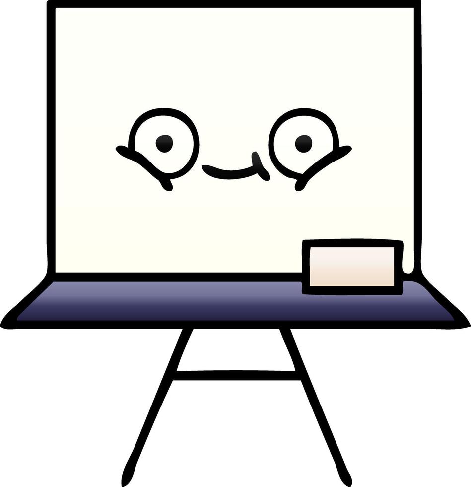 gradient shaded cartoon white board vector