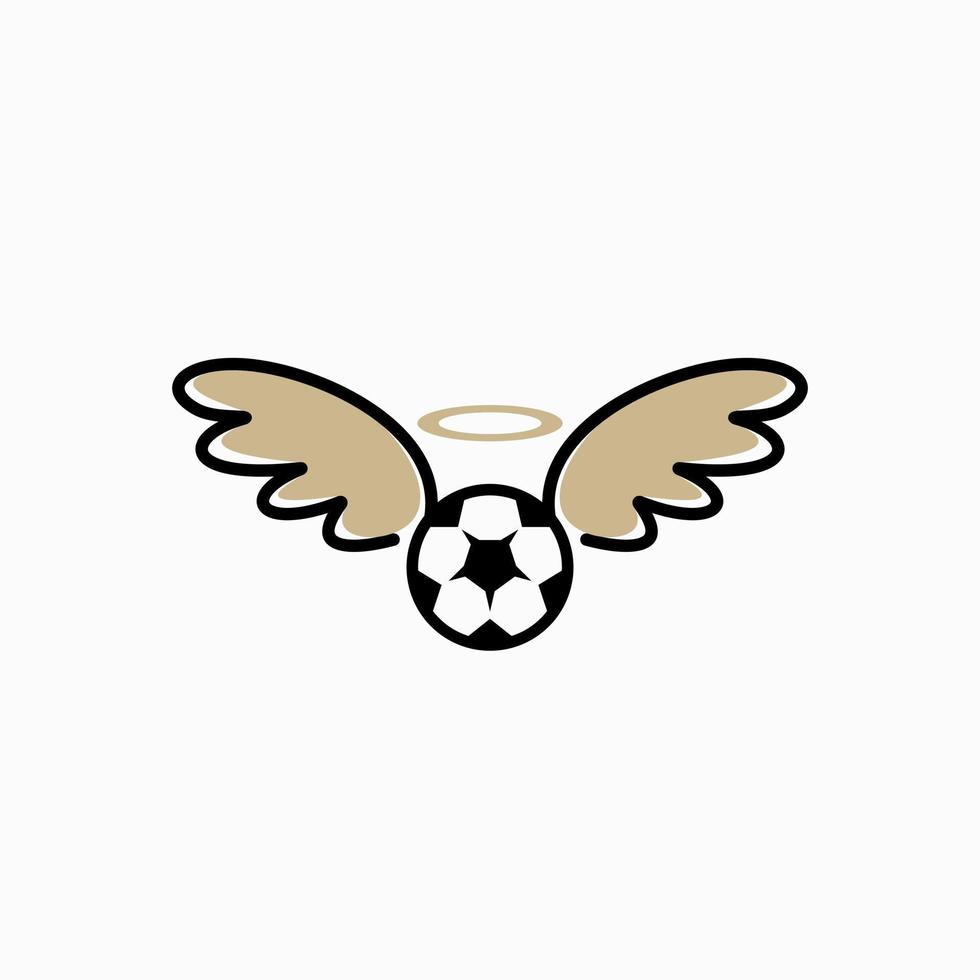 ilustración de icono de vector de logotipo de bola de alas