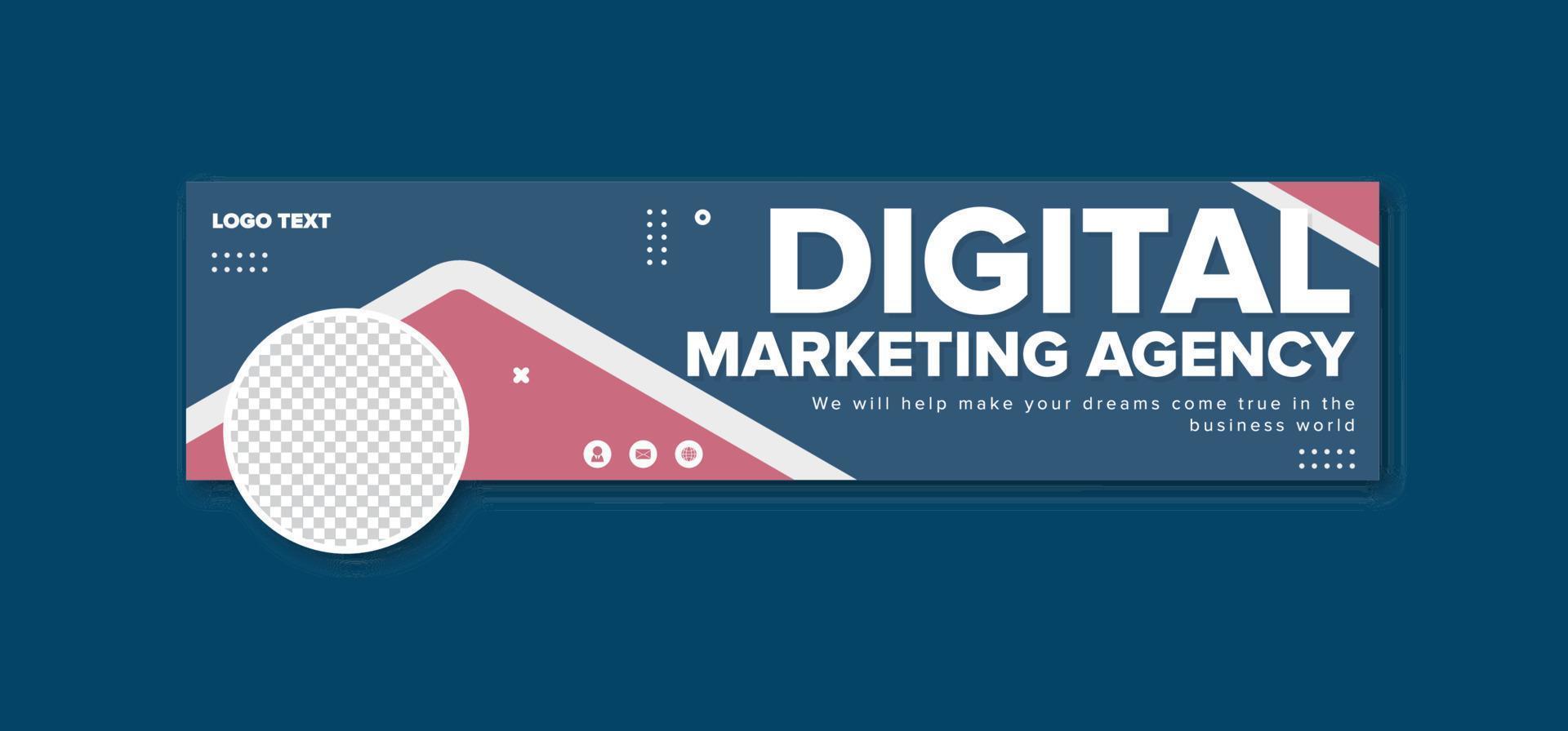 Digital Marketing Agency Banner Design Social Media Post vector