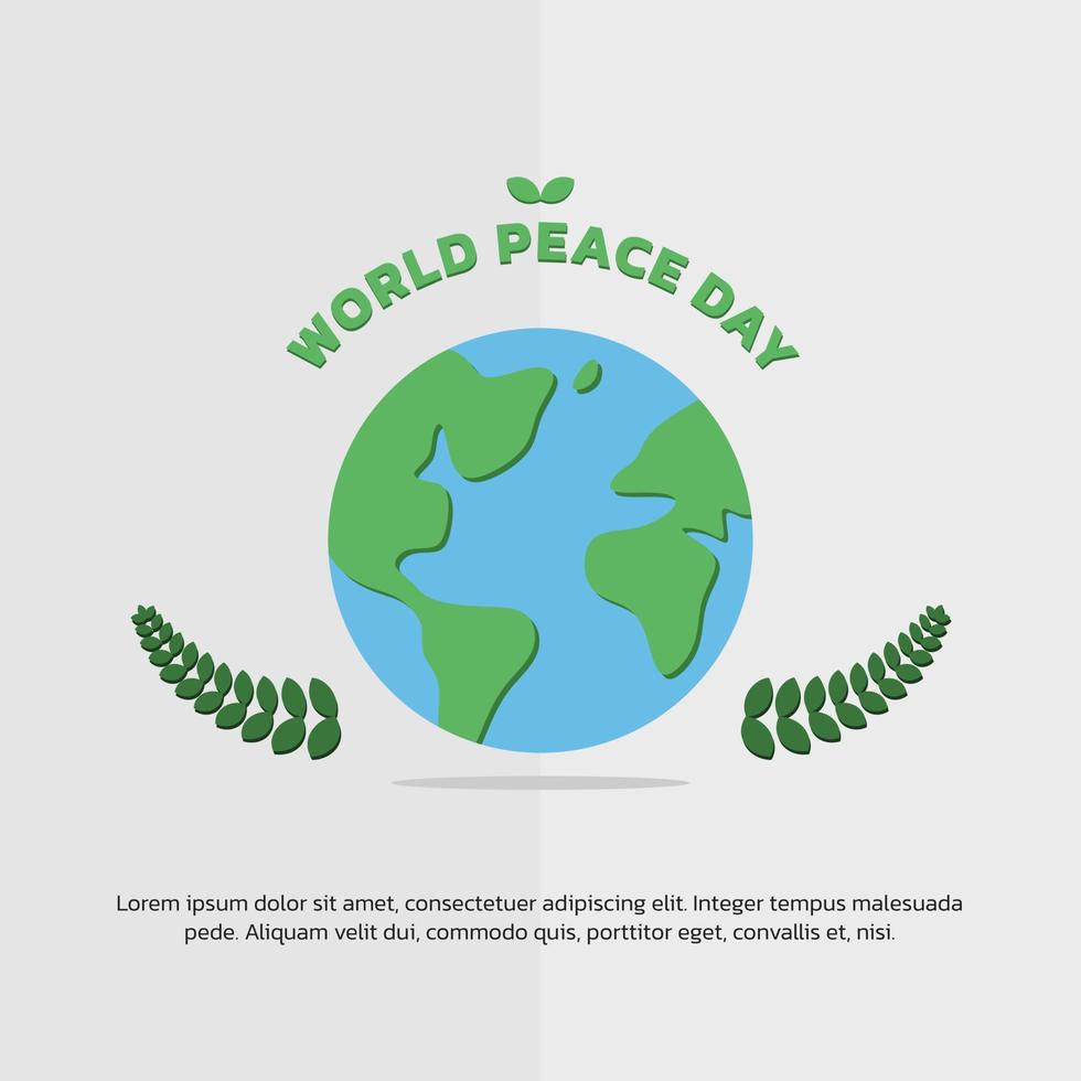 plantilla de póster del día internacional de la paz vector