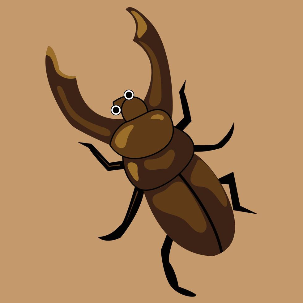 cartoon beetle illustration vector