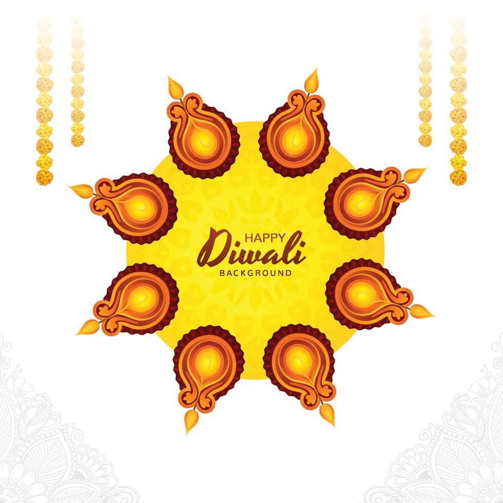 ilustración o tarjeta de felicitación para el fondo del festival diwali vector