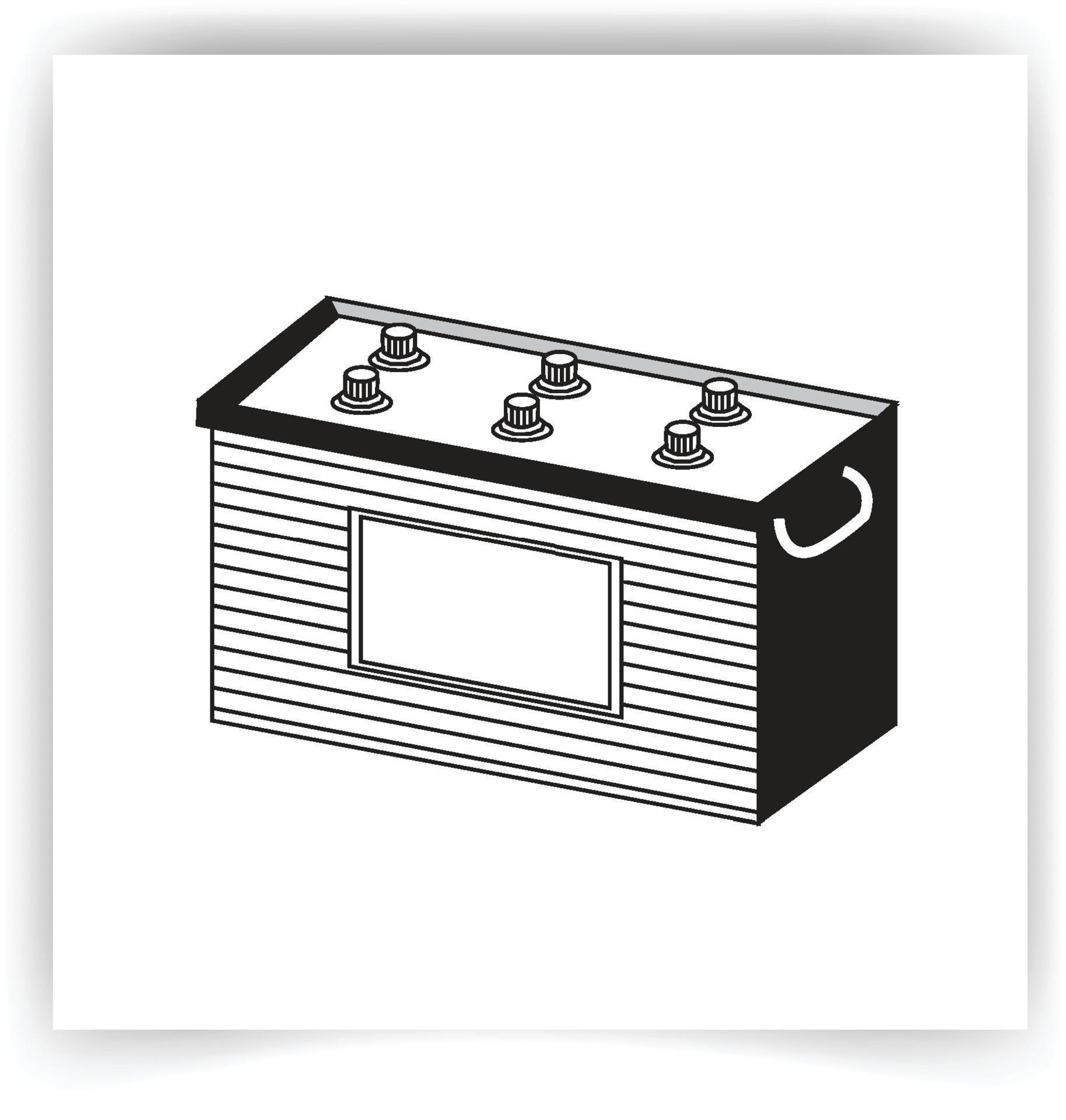 Car Battery icon isolated on white background. Accumulator battery