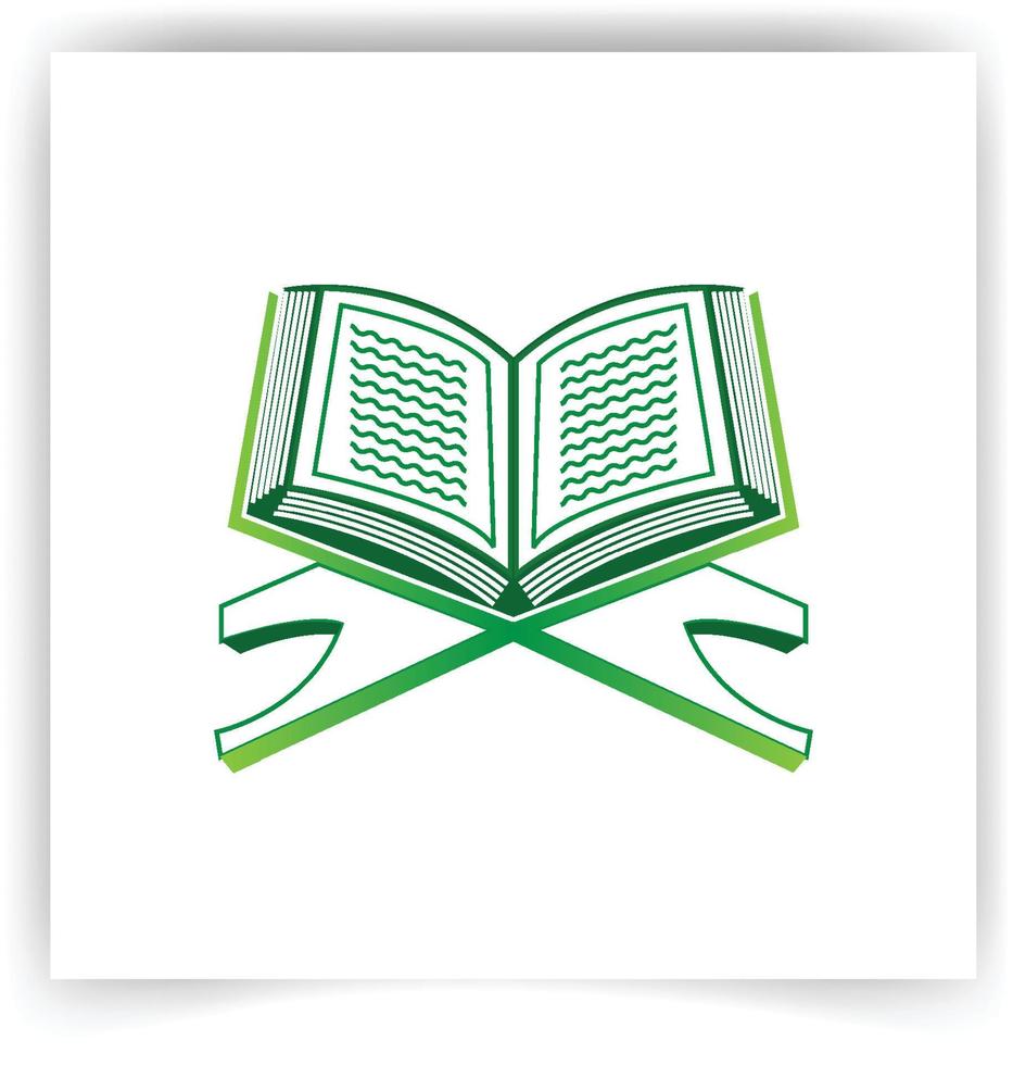The holy book of the Koran on the stand, Hand Drawn Sketch Vector illustration.