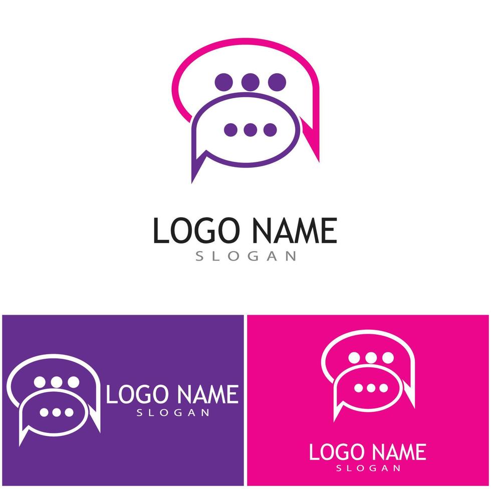 Speech bubble Logo template vector illustration