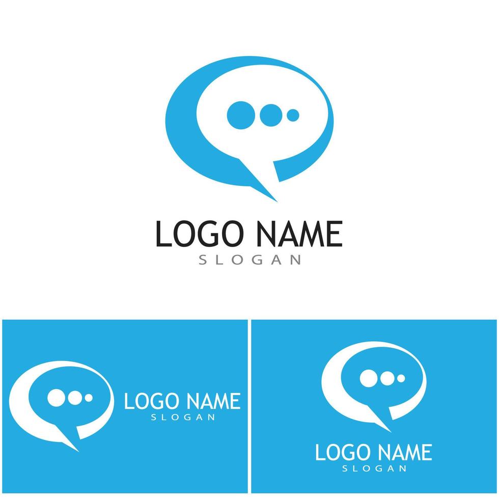 Speech bubble Logo template vector illustration