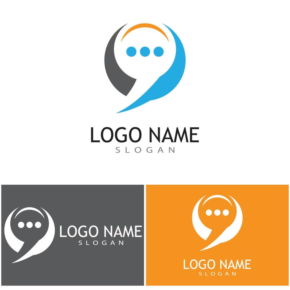 Speech bubble Logo template vector illustration