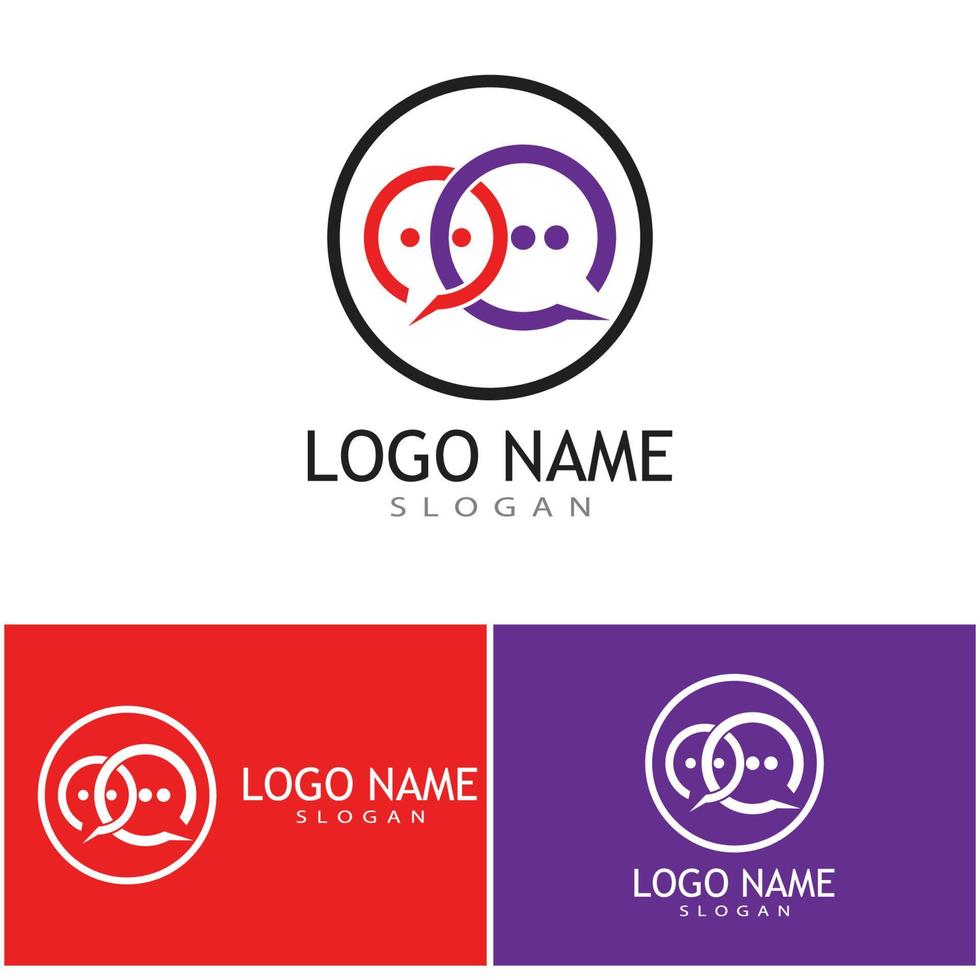 Speech bubble Logo template vector illustration