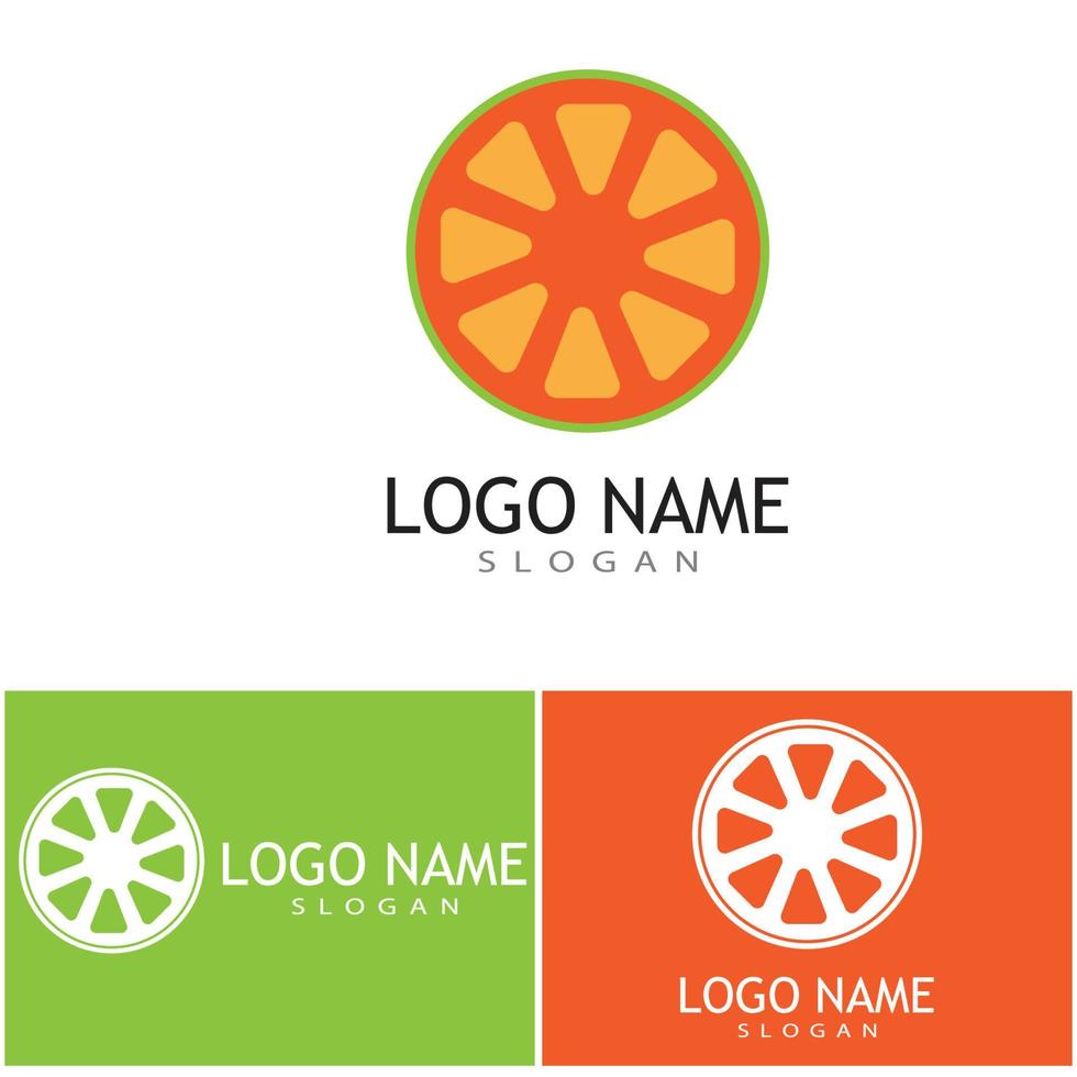 Orange logo design Vector icon illustration design