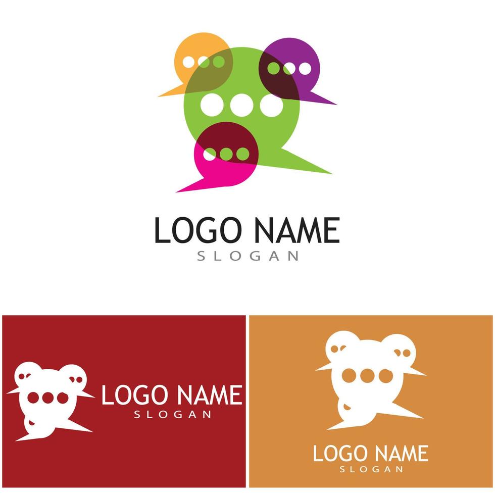 Speech bubble Logo template vector illustration