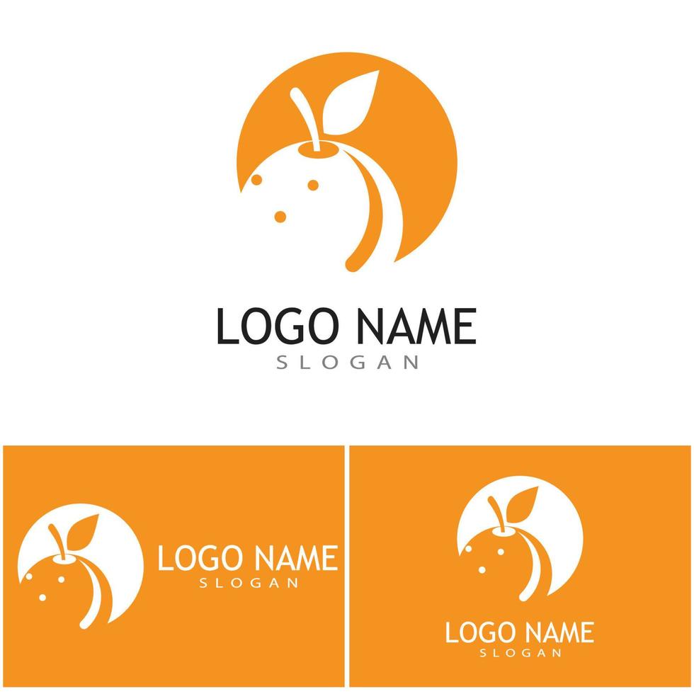 Orange logo design Vector icon illustration design