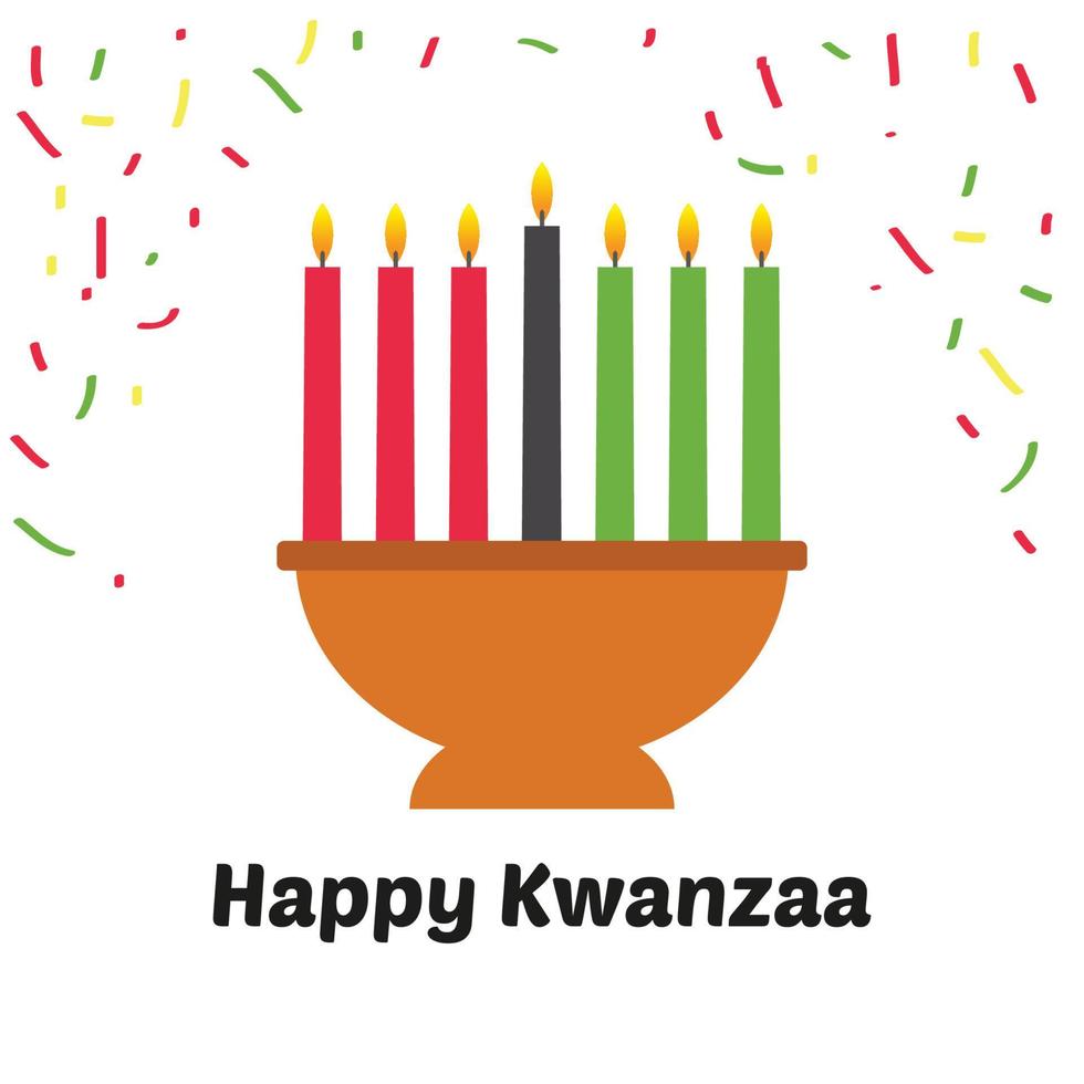 feliz kwanzaa vector