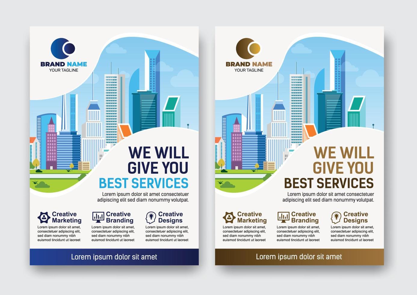 Creative Modern Corporate Flyer Template vector