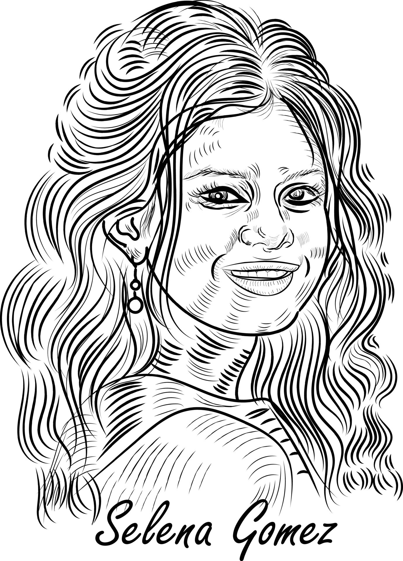 Selena Gomez  Arty Charlotte  Drawings  Illustration People  Figures  Celebrity Musicians  ArtPal