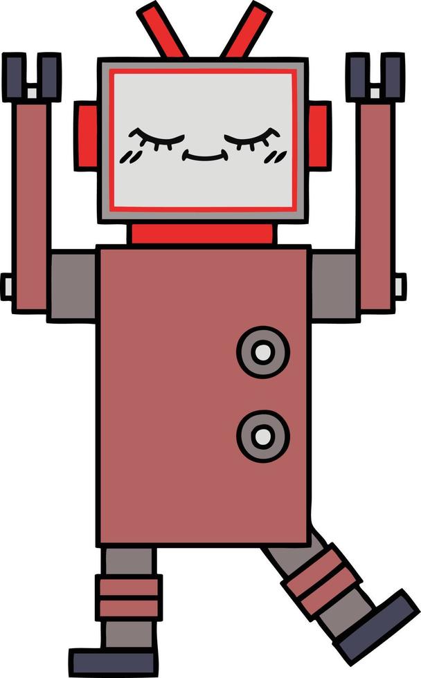 lindo robot de dibujos animados vector