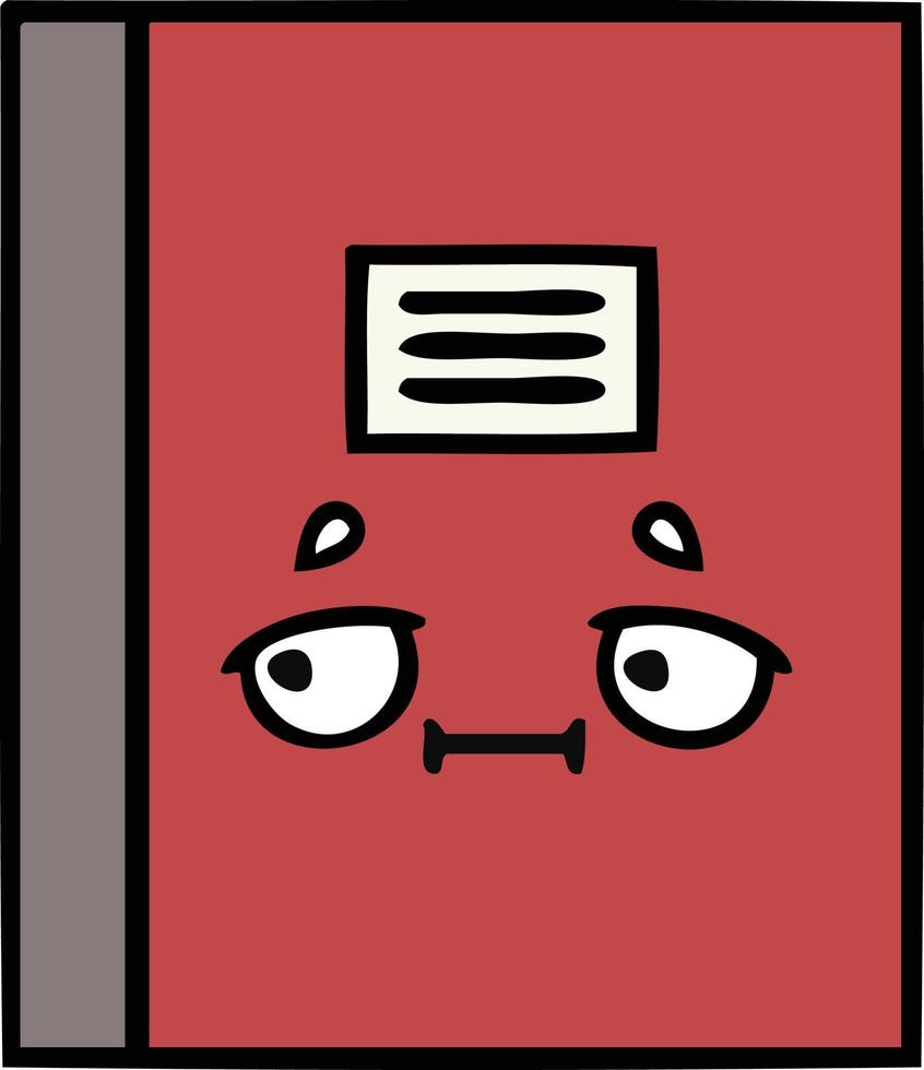 cute cartoon notebook vector