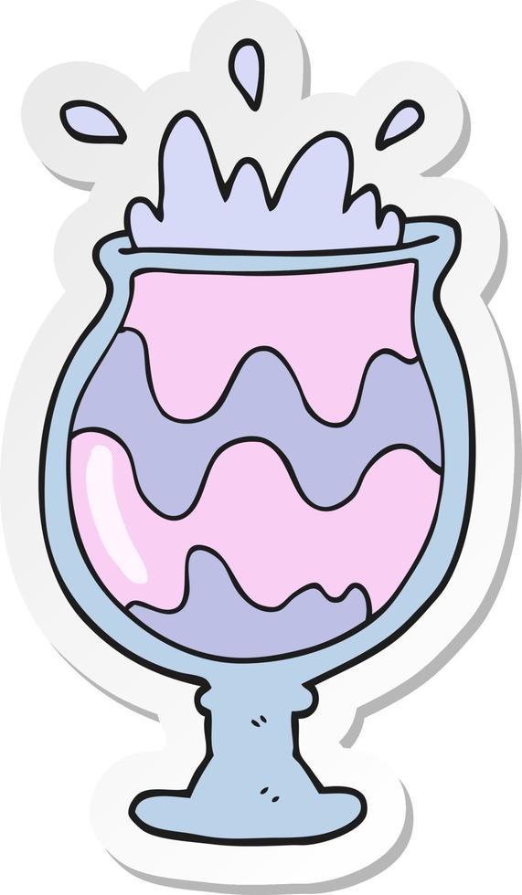 sticker of a cartoon weird cocktail vector