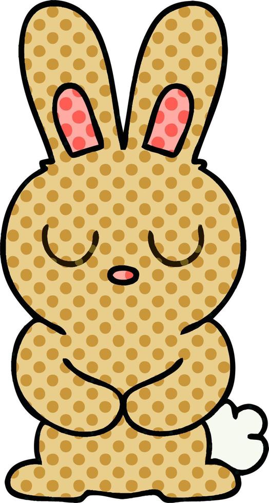 quirky comic book style cartoon rabbit vector