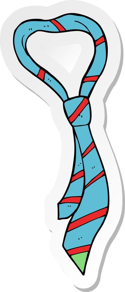 sticker of a cartoon tie vector