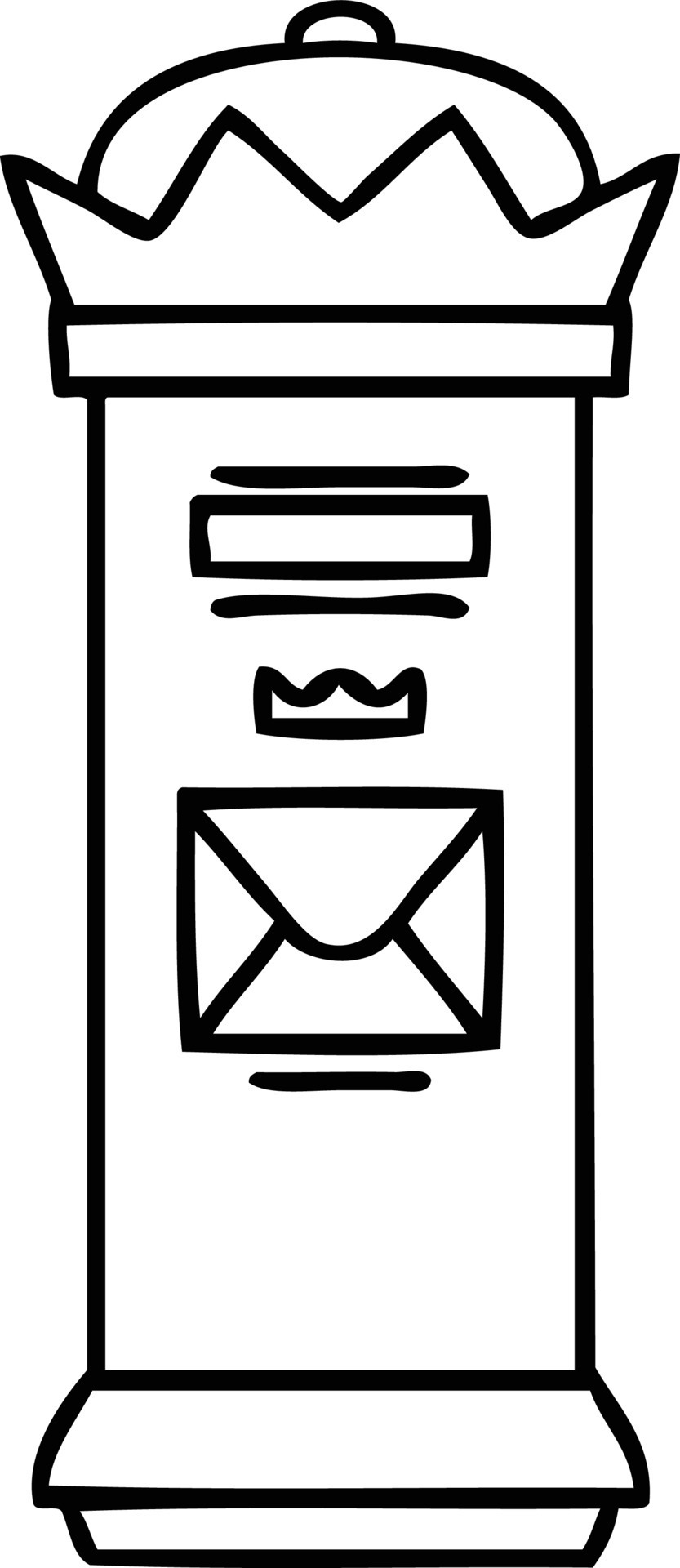 line drawing cartoon post box 11750114 Vector Art at Vecteezy