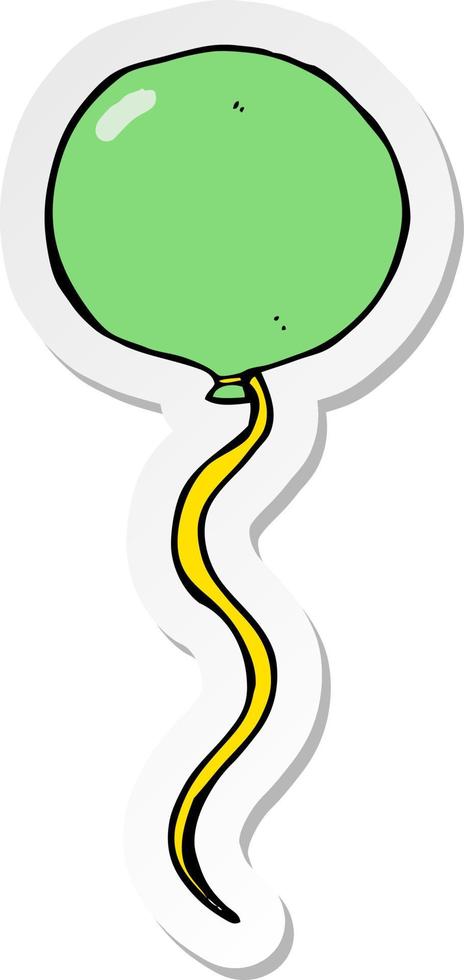 sticker of a cartoon party balloon vector