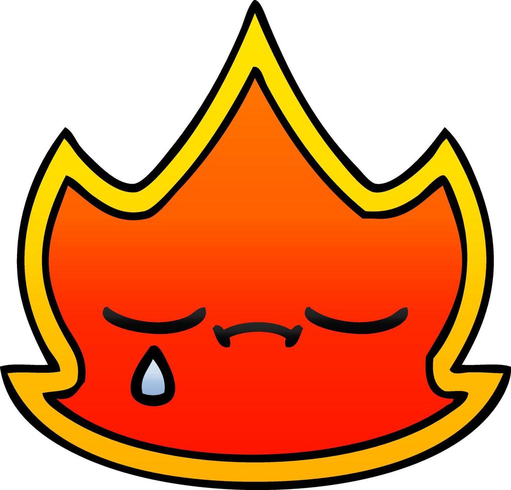 gradient shaded cartoon fire vector
