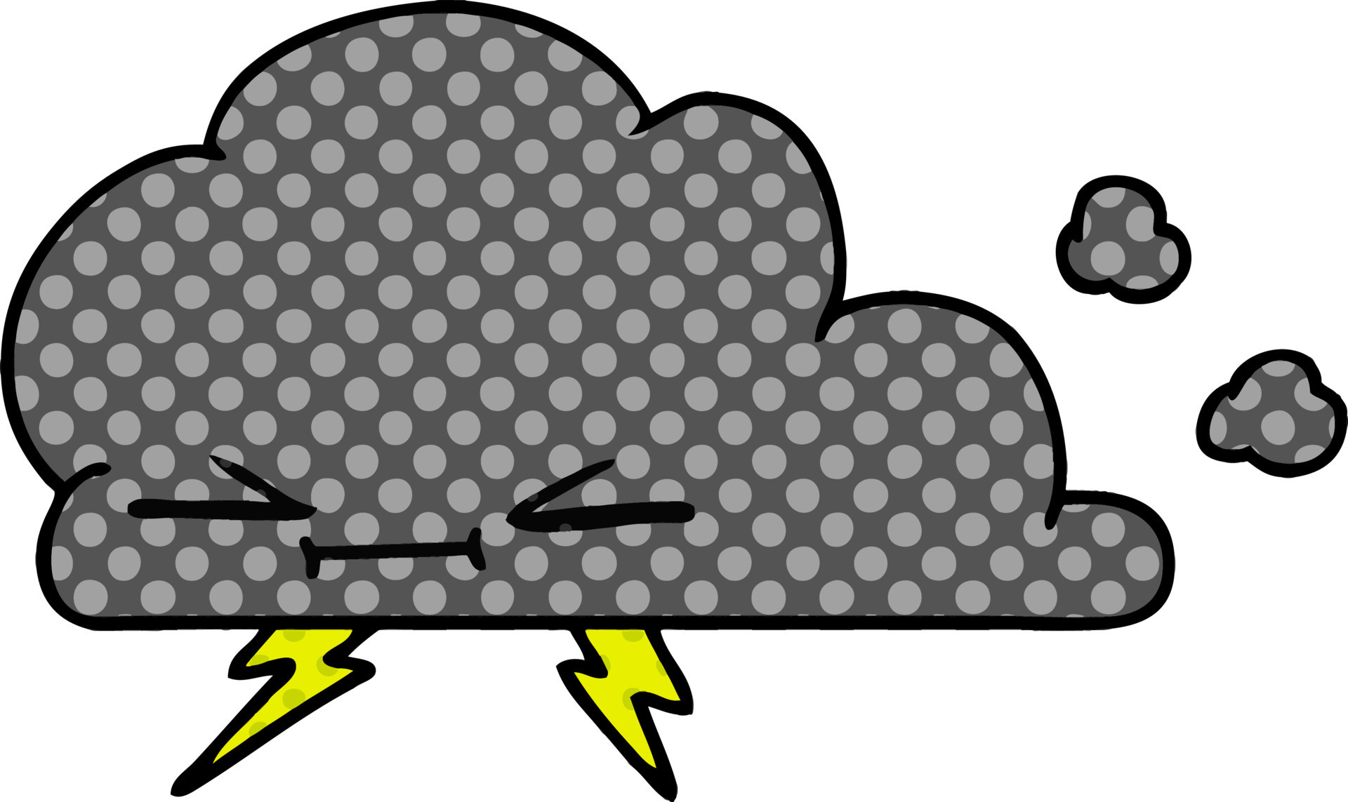 cartoon of a grumpy lightening cloud 11750687 Vector Art at Vecteezy