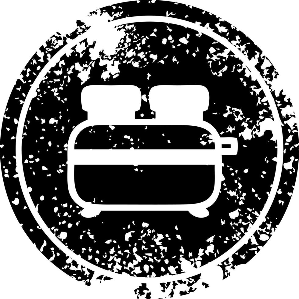 burnt toast distressed icon vector