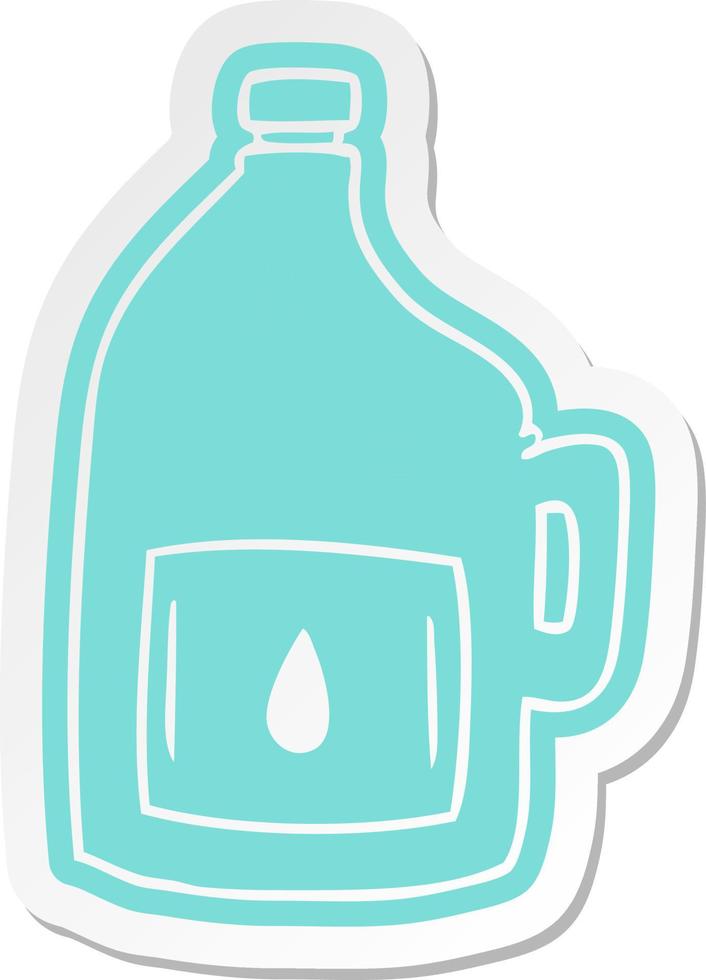 cartoon sticker of a large drinking bottle vector