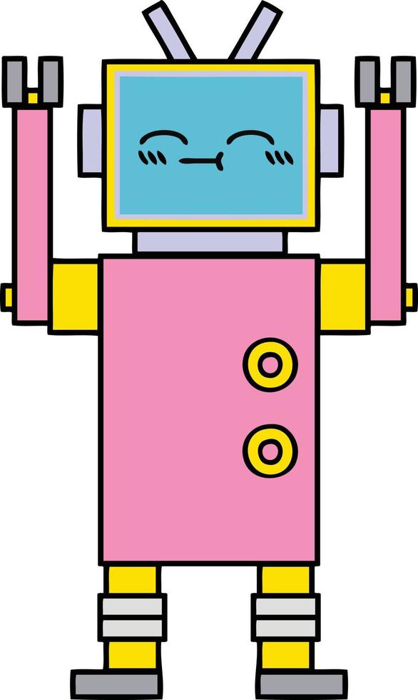 cute cartoon robot vector