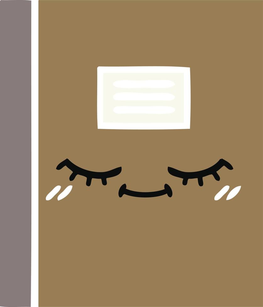 flat color retro cartoon notebook 11751136 Vector Art at Vecteezy