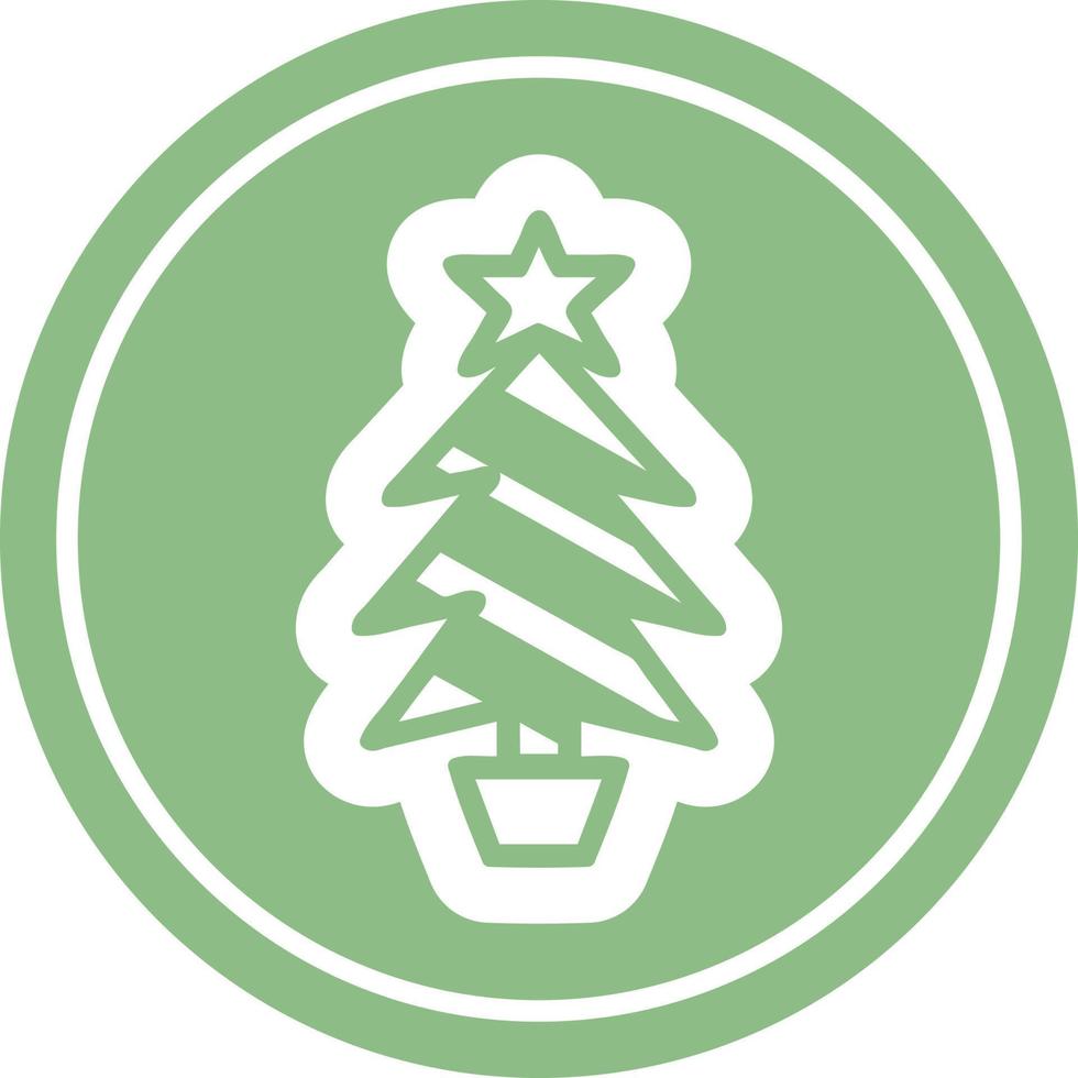 christmas tree circular icon 11751216 Vector Art at Vecteezy