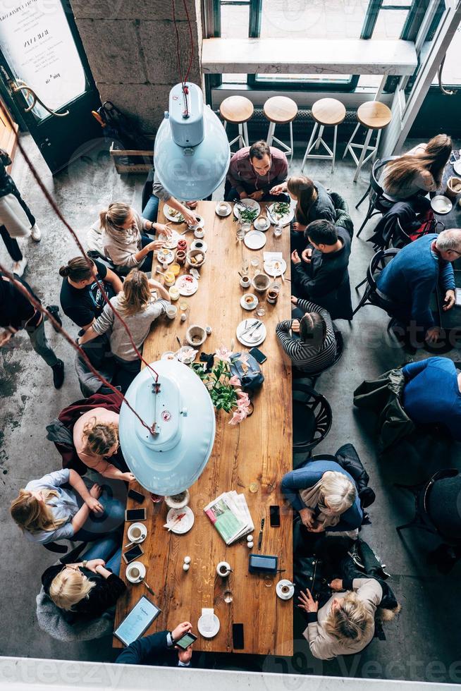 The top view cafe photo