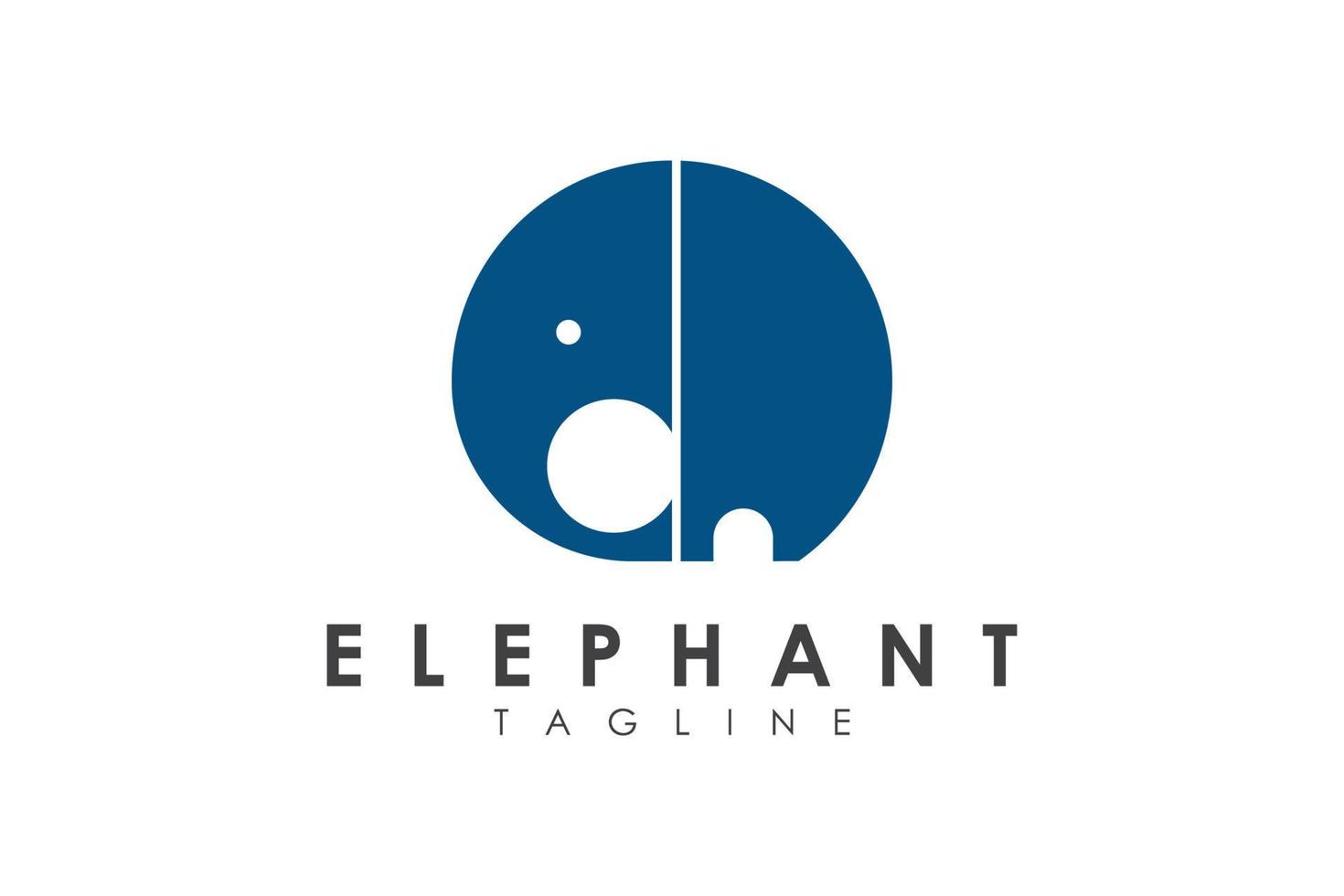 Simple Elephant Logo vector